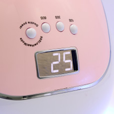 Лампа для ногтей Led/uv 120W с дисплеем, Cordless BQV5, pink