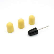 Cap set (3 pcs.) and rubber nozzle, size 16*25 mm, #100 yellow