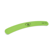 Pila pentru unghii Global Fashion, banana, verde, granulatie 180/180