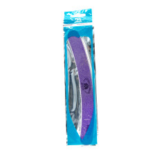 Pila pentru unghii Global Fashio, banana, violeta, granulatie 180/180