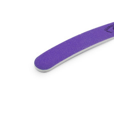 Pila pentru unghii Global Fashio, banana, violeta, granulatie 180/180