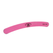 Pila pentru unghii Global Fashion, banana, culoare roz, granulatie 100/100