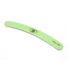 Pila pentru unghii Global Fashion, banana, verde, granulatie 100/100