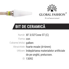 Керамическая насадка, конус с желтая насечкой, XF 3/32*Cone ST (C)