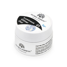 Glitter gel that glows in the dark, 5 g, Luminous Glitter Gel 01