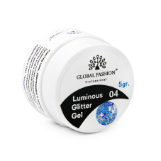 Глиттер гель что светится в темноте, 5 гр, Luminous Glitter Gel 04