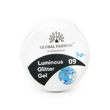 Глиттер гель что светится в темноте, 5 гр, Luminous Glitter Gel 09