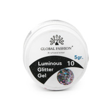 Glitter gel that glows in the dark, 5 g, Luminous Glitter Gel 10