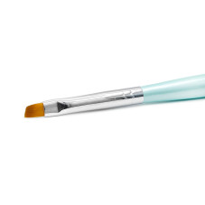 Pensula unghii cu varf diagonal, pentru gel, GF-16-4, Nr. 4, culoare mint