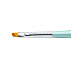 Pensula unghii cu varf diagonal, pentru gel, GF-16-4, Nr. 4, culoare mint