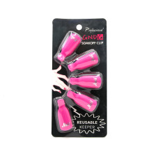 Clipsuri pentru indepartarea ojei semipermanente set 5 buc - Pink