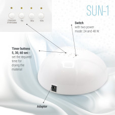 Nail lamp Sun one, color white, 48W Sun-1