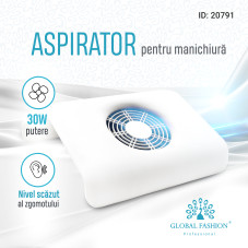 Aspirator praf unghii, 30W, Alb