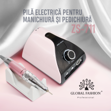 Pila electrica manichiura, ZS-711,  65W, 35000 rpm, Roz