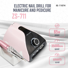 Manicure and pedicure machine 35000 rpm, ZS-711 pink