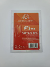 Gel tips for nail extensions, "long stiletto" shape, 240 pcs