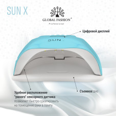 Лампа для сушки ногтей led/uv 54W Rainbow Sun X  blue