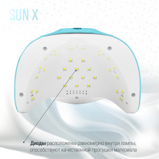 Лампа для сушки ногтей led/uv 54W Rainbow Sun X  blue