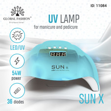 Nail drying lamp led/uv 54W Rainbow Sun X blue