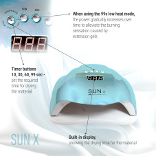 Nail drying lamp led/uv 54W Rainbow Sun X blue