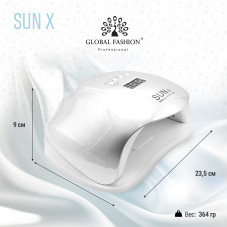 Лампа для сушки ногтей led/uv 54W Rainbow Sun X silver