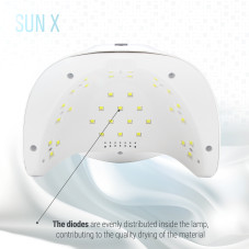 LED/uv 54W Rainbow Sun X silver nail drying lamp