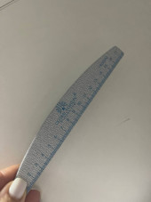 Пилочка для ногтей с линейкой, 180/240, blue, 1 шт