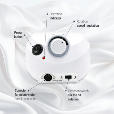 Manicure and pedicure machine 35000 rpm 45 watt ZS-601 white