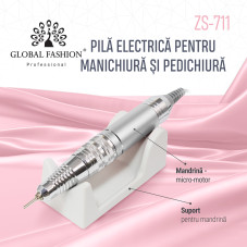 Pila electrica unghii, ZS-711, 65W, 35000 rpm, alba