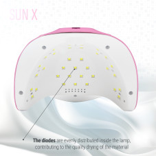 Nail drying lamp led/uv 54W Rainbow Sun X pink