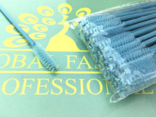 Straight screw-shaped brushes 50 pcs., blue