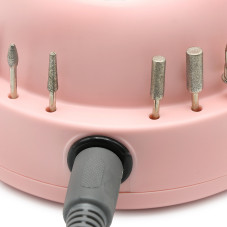 Pilă electrică pentru manichiură și pedichiură 35000 rpm, 68W GF210, roz cu gri