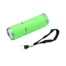 LED flashlight for gel nail polish, 9 bulbs, green