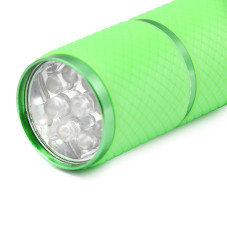 LED flashlight for gel nail polish, 9 bulbs, green