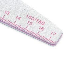 Pilă pentru unghii cu riglă, 150/150, pink, 1 buc