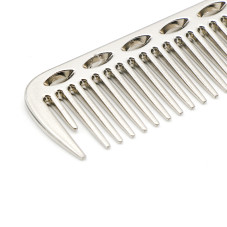 Short aluminum comb, silver