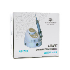 Manicure and pedicure machine 35000 rpm, 68w GF210, white with gray Manicure and pedicure machine 35000 rpm, 68w GF210, white with gray