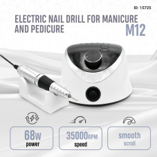 Manicure and pedicure machine 35000 RPM, 68W, M12 White