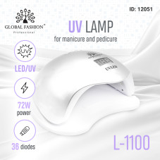 Nail lamp LED / UV 72W, silver, Global Fashion L-1100