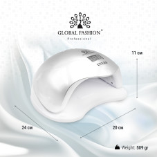 Nail lamp LED / UV 72W, silver, Global Fashion L-1100