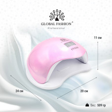 Лампа для ногтей LED/UV 72W, pink, Global Fashion L-1100