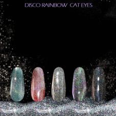 Гель-лак котяче око світловідбивний, Disco Rainbow Laser cat eyes, 8 мл