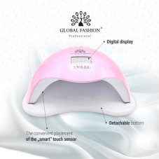 Nail lamp LED / UV 72W, pink, Global Fashion L-1100