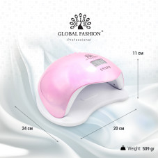 Nail lamp LED / UV 72W, pink, Global Fashion L-1100