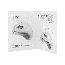 Nail lamp Led/Uv Sun 5 plus 48 W silver