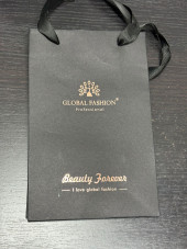 Бумажный пакет Global Fashion средний 25*16, black