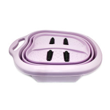 Foot bath, folding, color light purple