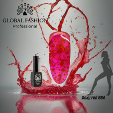 Гель лак Sexy Red, 8 мл Global Fashion 664