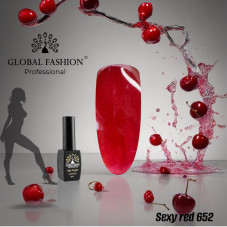 Гель лак Sexy Red, 8 мл Global Fashion 652