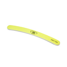 Pila pentru unghii Global Fashion, banana, galbena, granulatie 180/180